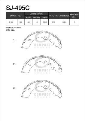 ก้ามเบรคหลัง Compact TCN-495 Isuzu D-Max 2002-2007 2WD ตัวเตี้ย Compact