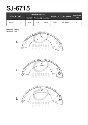 ก้ามเบรคหลัง Compact TCN-6715 Mitsubishi Triton 2WD / Strada 2WD 2006-2018 Compact