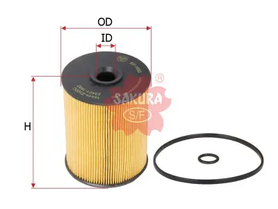 ไส้กรองโซล่า (เครื่อง) Hino 500 FC9J / FG8J / FM8J (Sakura EF-1802) Sakura