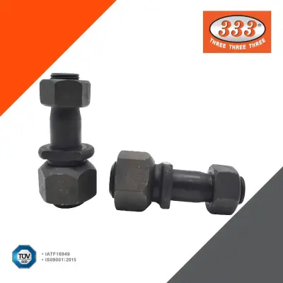 สกรูล้อหน้าขวา ISUZU KS21 S250 (ขนาด น็อต 24x1.5 มิล / ยาวทั้งตัว 78.5 มิล) 333 3FHB-S527R 333